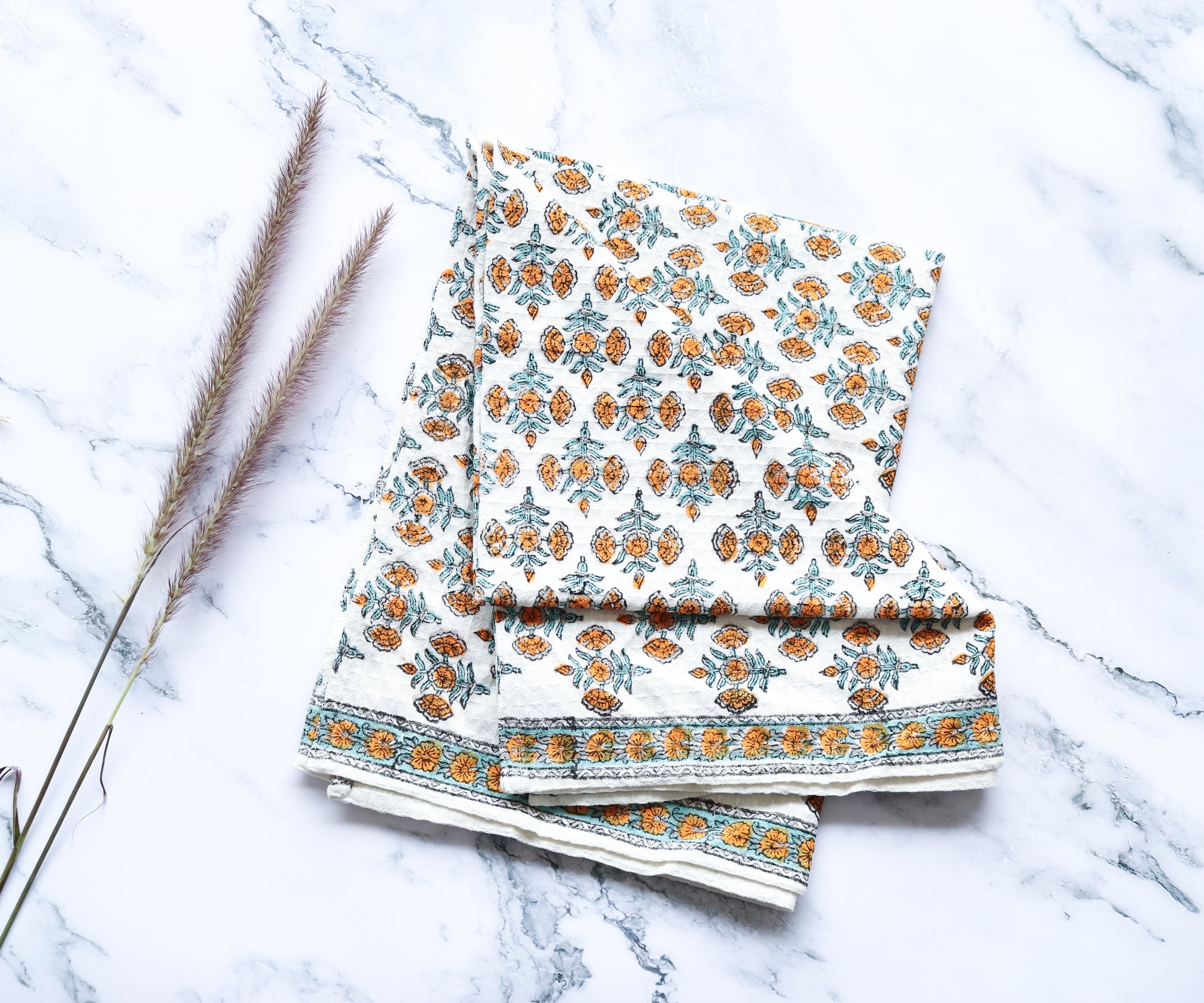 Waffle Kitchen Towel - Cornflower (Set of 2)