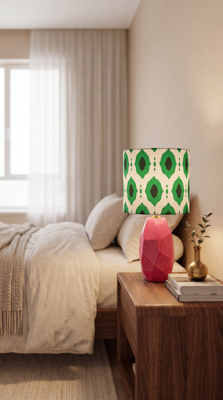 Verdant Bloom Pink Ceramic Table Lamp