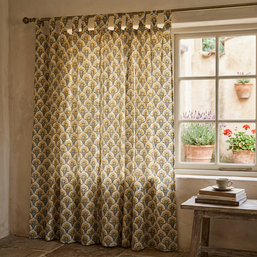Marigold Semi Sheer Curtains