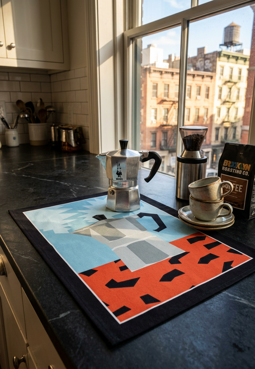 Morning Brew Coffee Bar Mat - Set of 2