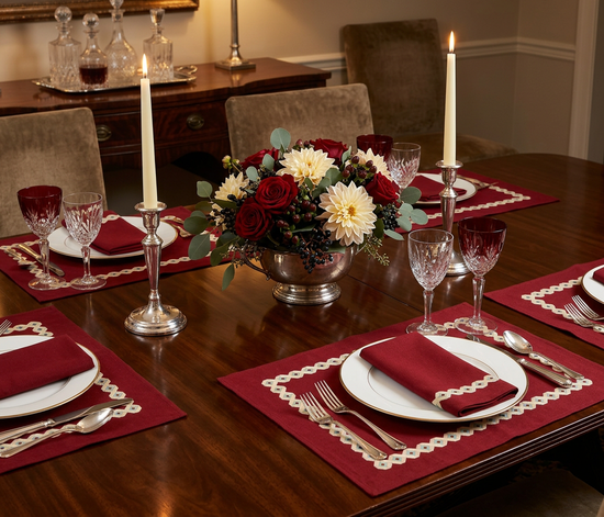 Ruby Lattice Placemat - Set of 4