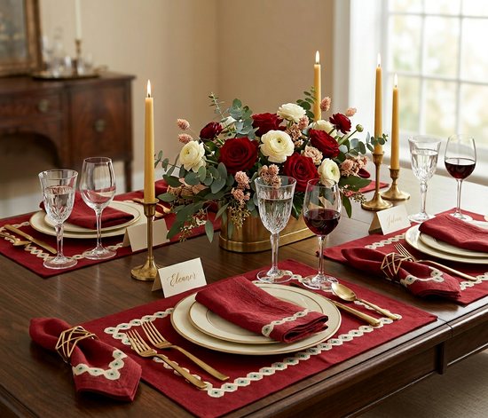 Ruby Lattice Placemat - Set of 4