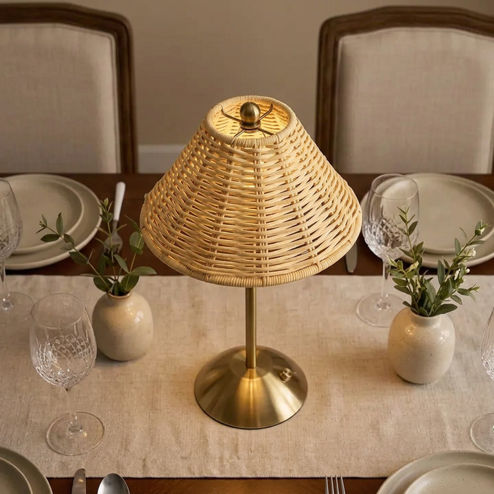 The Aurelia Rattan Table Lamp