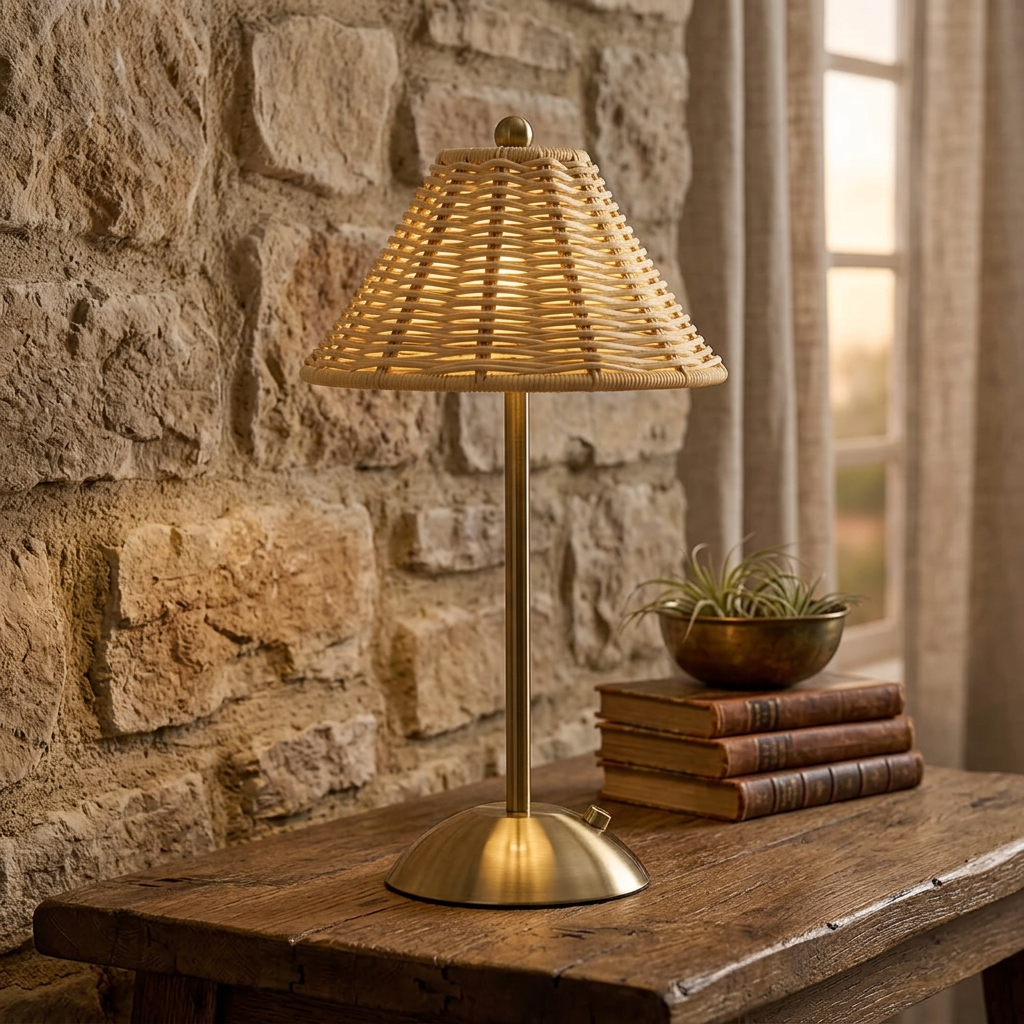 The Aurelia Rattan Table Lamp
