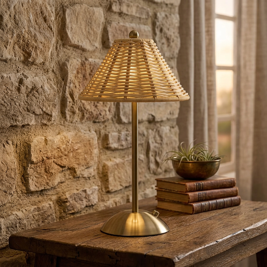 The Aurelia Rattan Table Lamp