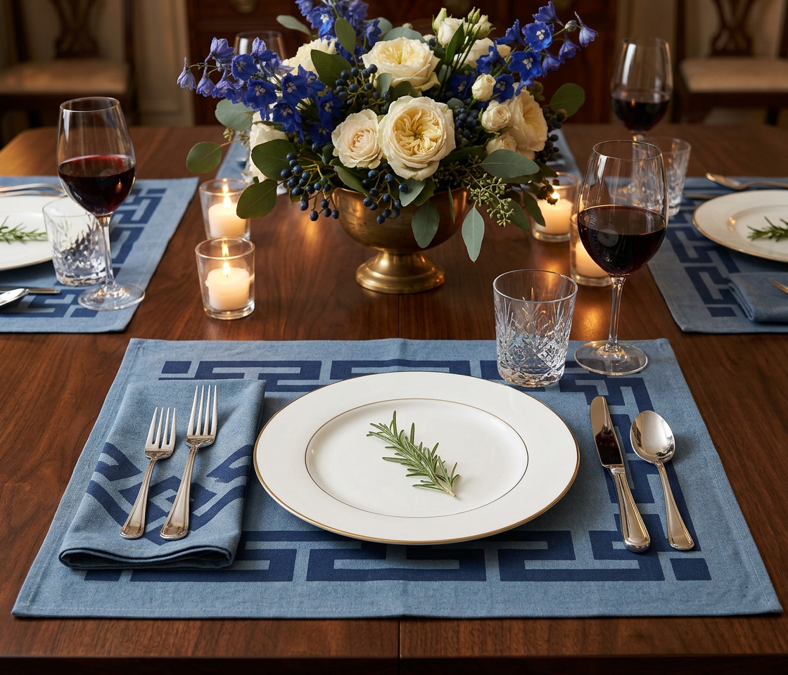 Aegean Placemats & Cloth Napkins - Set of 4