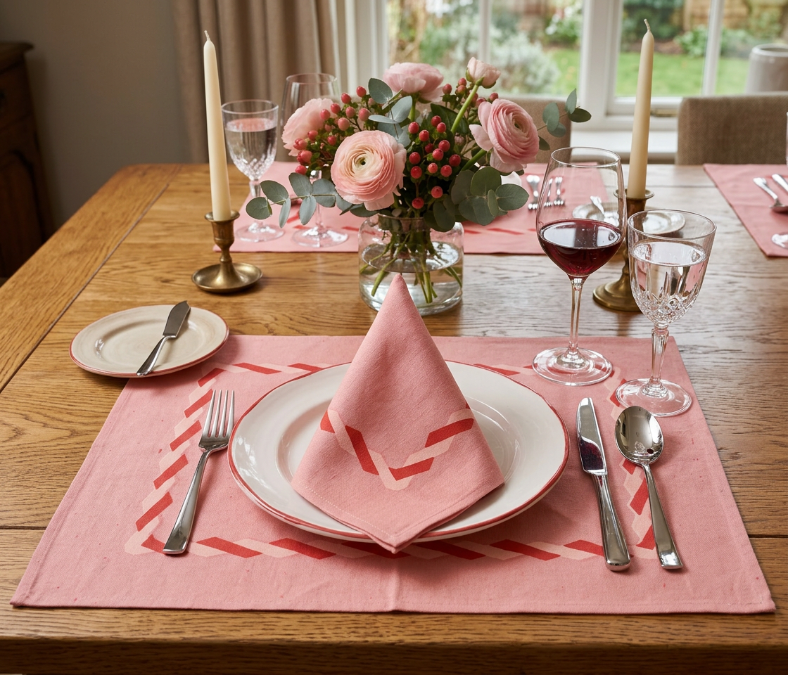 Rose Trellis Placemats & Cloth Napkins - Set of 4
