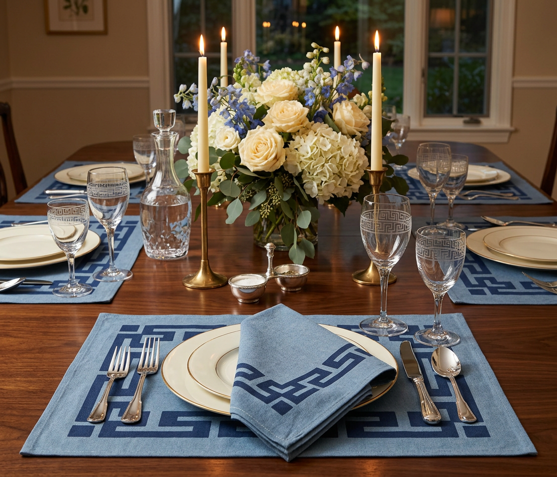 Aegean Placemats & Cloth Napkins - Set of 4