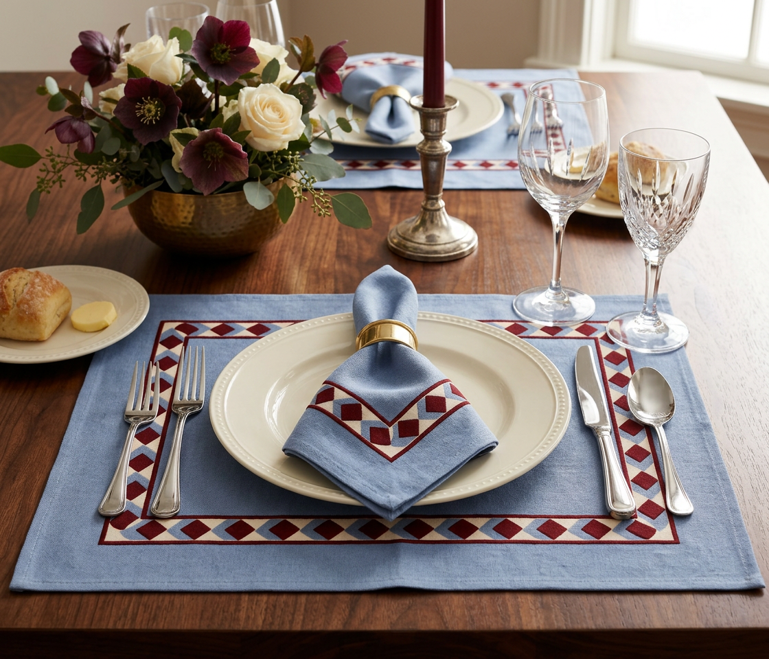 Cambridge Placemats & Cloth Napkins - Set of 4