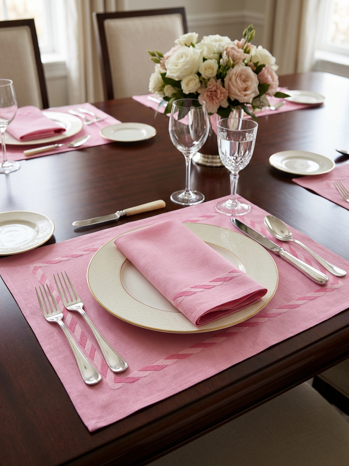 Rose Trellis Dinner Napkin set of 4