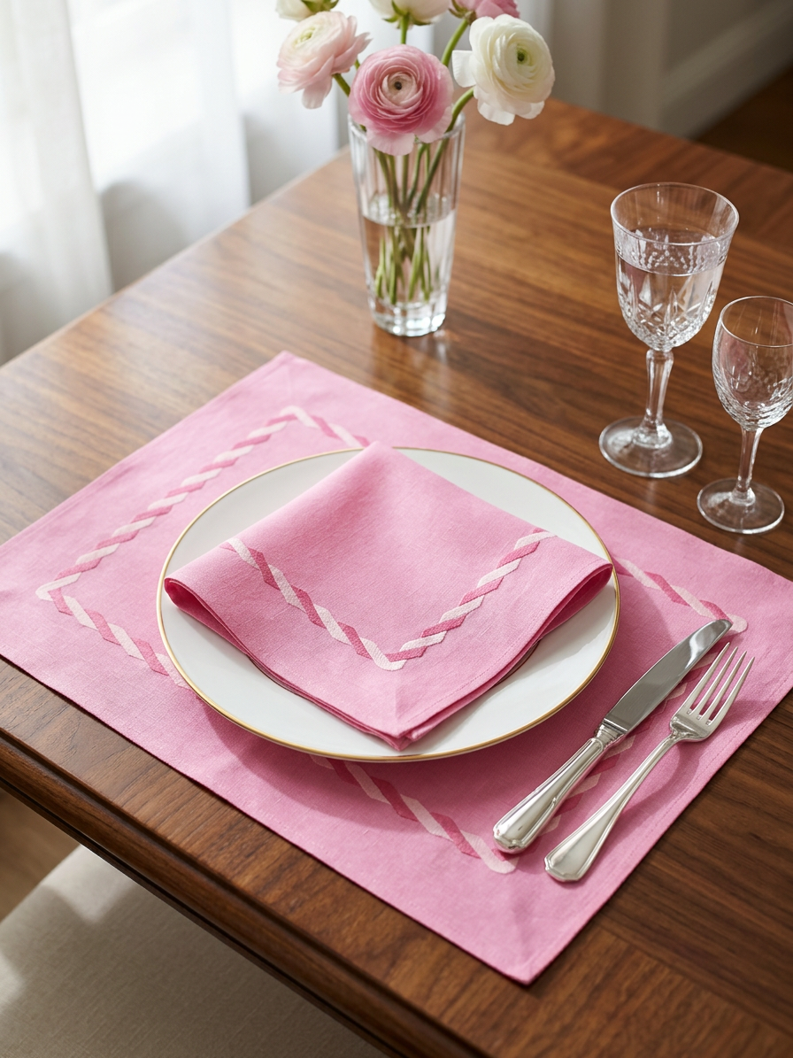 Rose Trellis Dinner Napkin set of 4