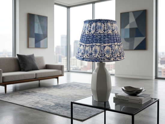 Capri Blue Traditional English Pleat Empire Lampshade