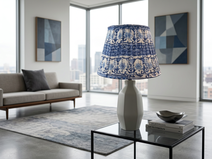 Capri Blue Traditional English Pleat Empire Lampshade