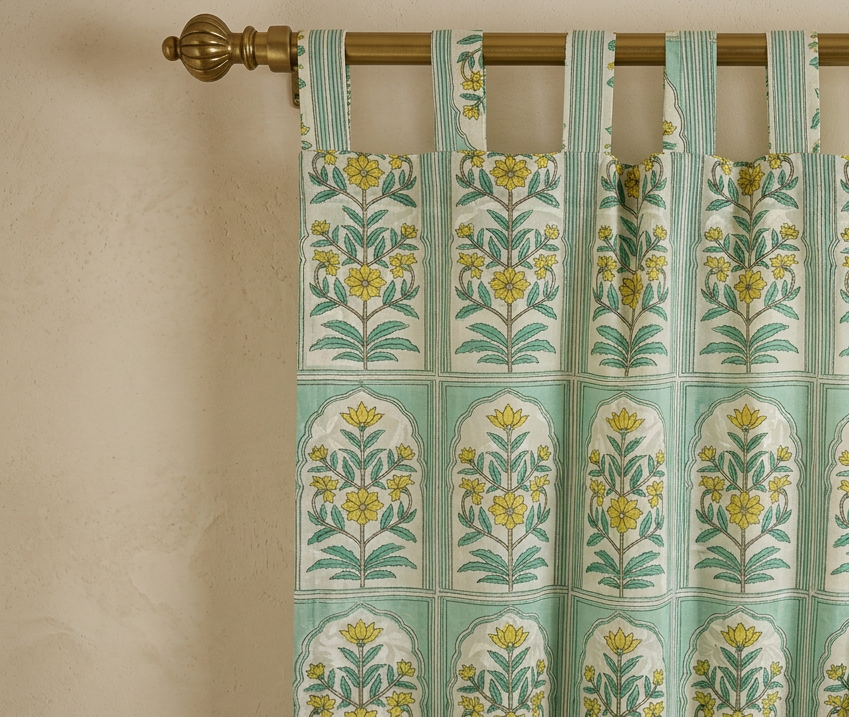 Sage Green Semi Sheer Curtains