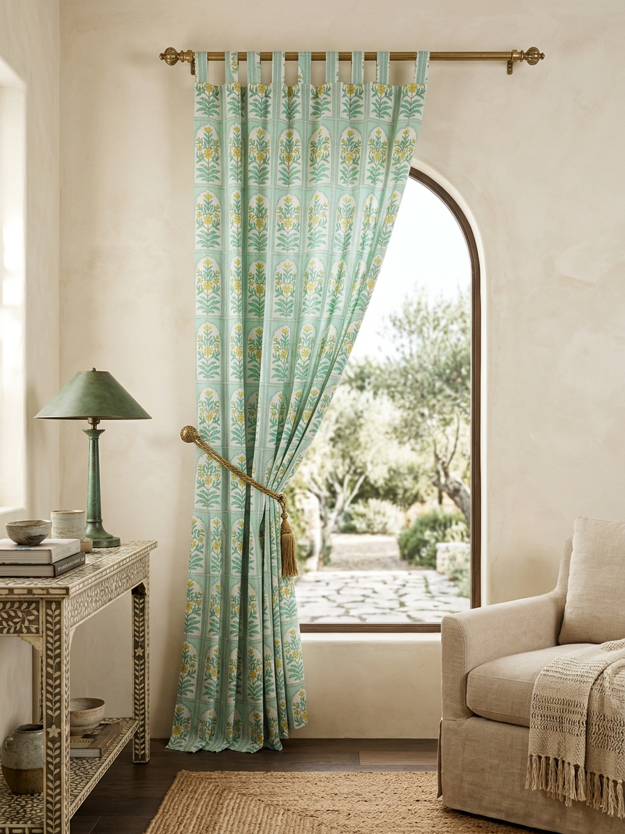 Sage Green Semi Sheer Curtains