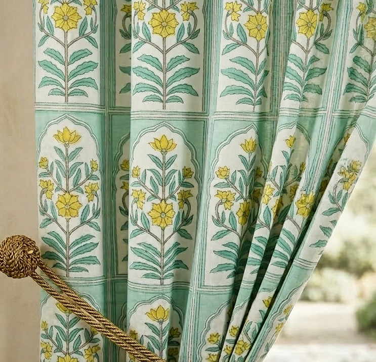 Sage Green Semi Sheer Curtains