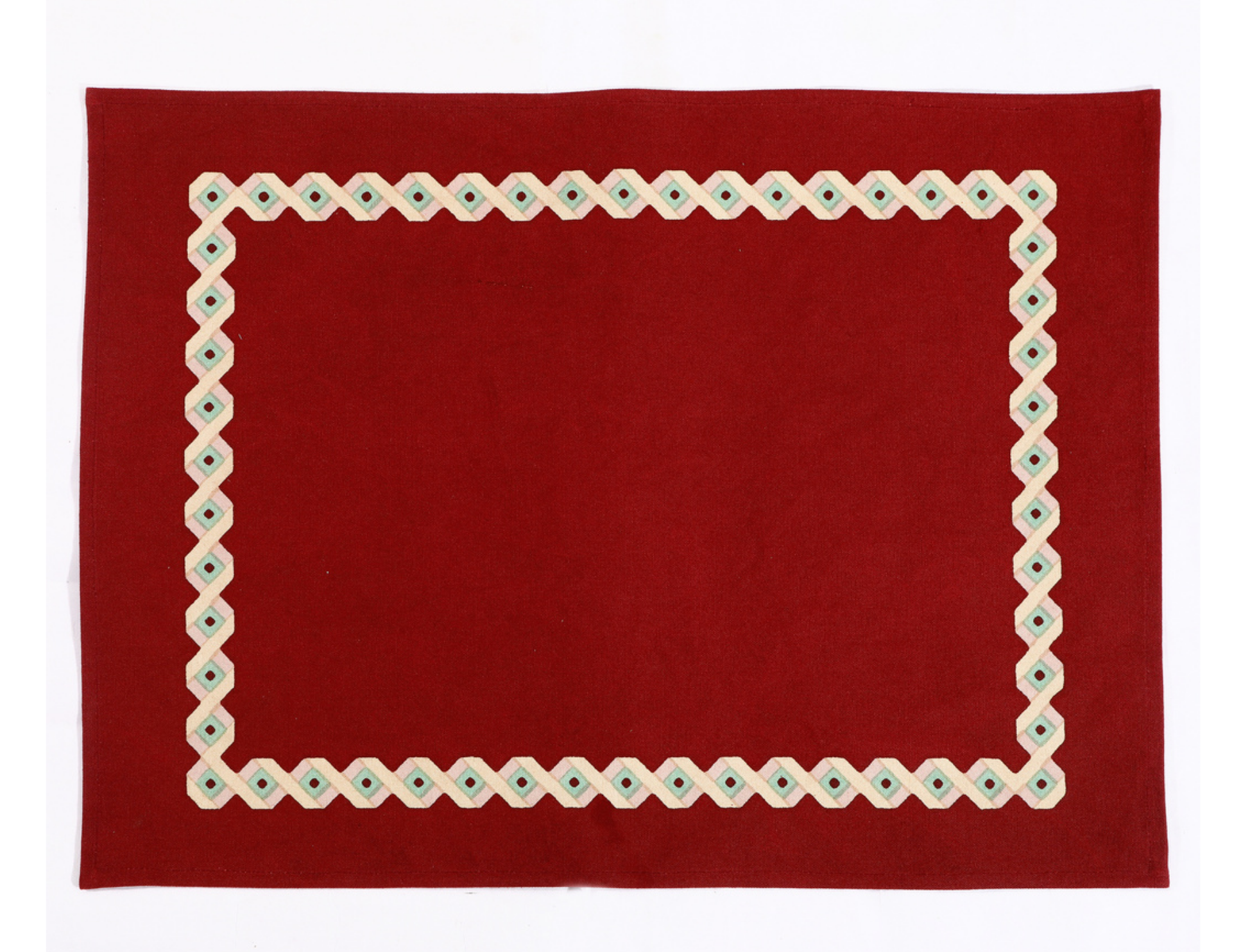 Ruby Lattice Placemats & Cloth Napkins - Set of 4
