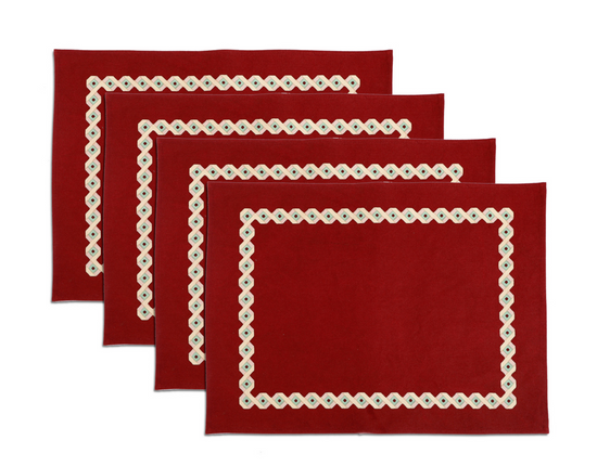 Ruby Lattice Placemat - Set of 4
