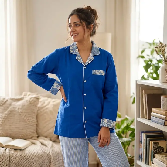 The Blue Hour Cotton Pajama Set
