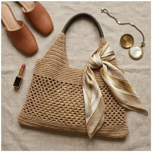 Coastal Weave Raffia Tote