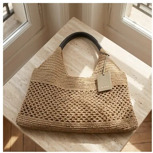 Coastal Weave Raffia Tote