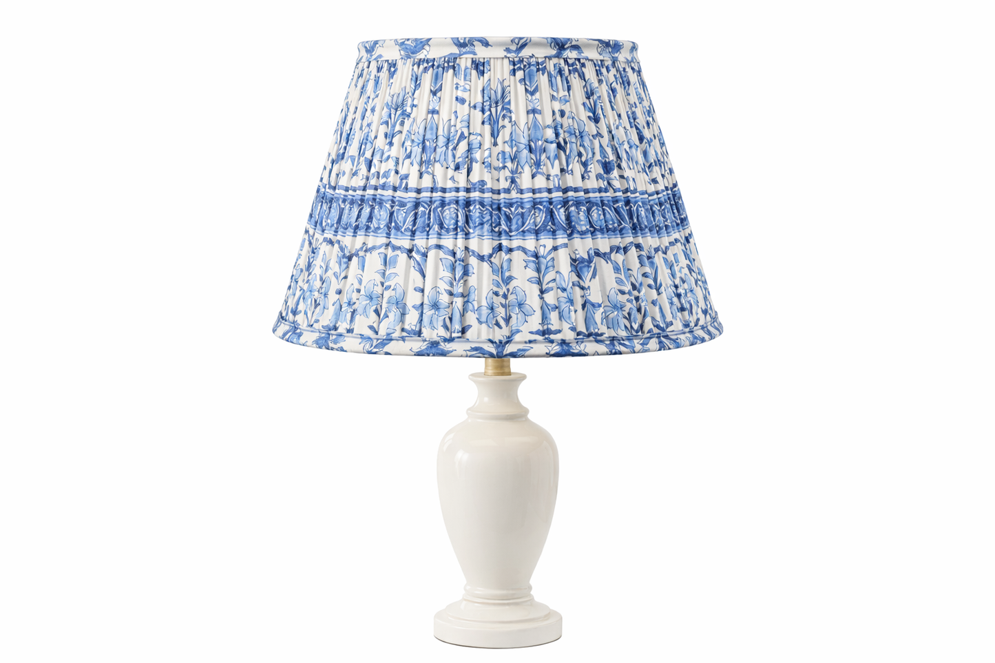 Capri Blue Gathered Empire Lampshade