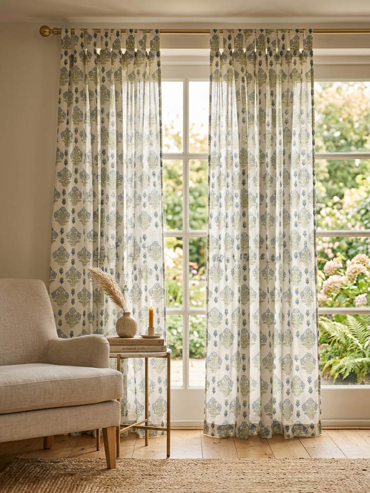 Green Haven Semi-Sheer Curtain