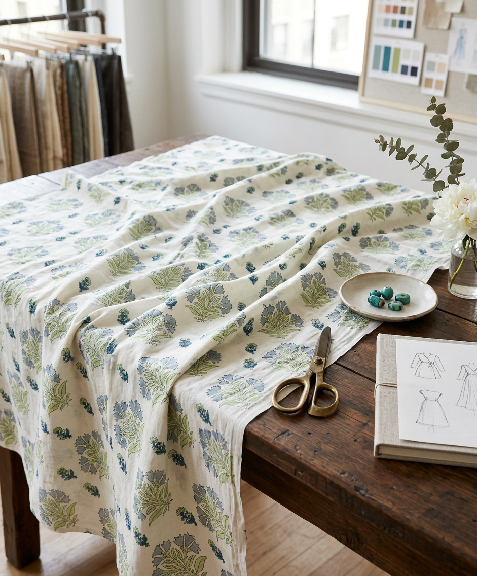Green Haven Semi-Sheer Curtain
