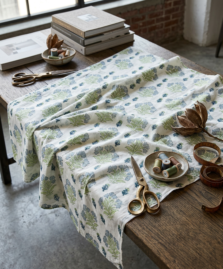 Green Haven Semi-Sheer Curtain