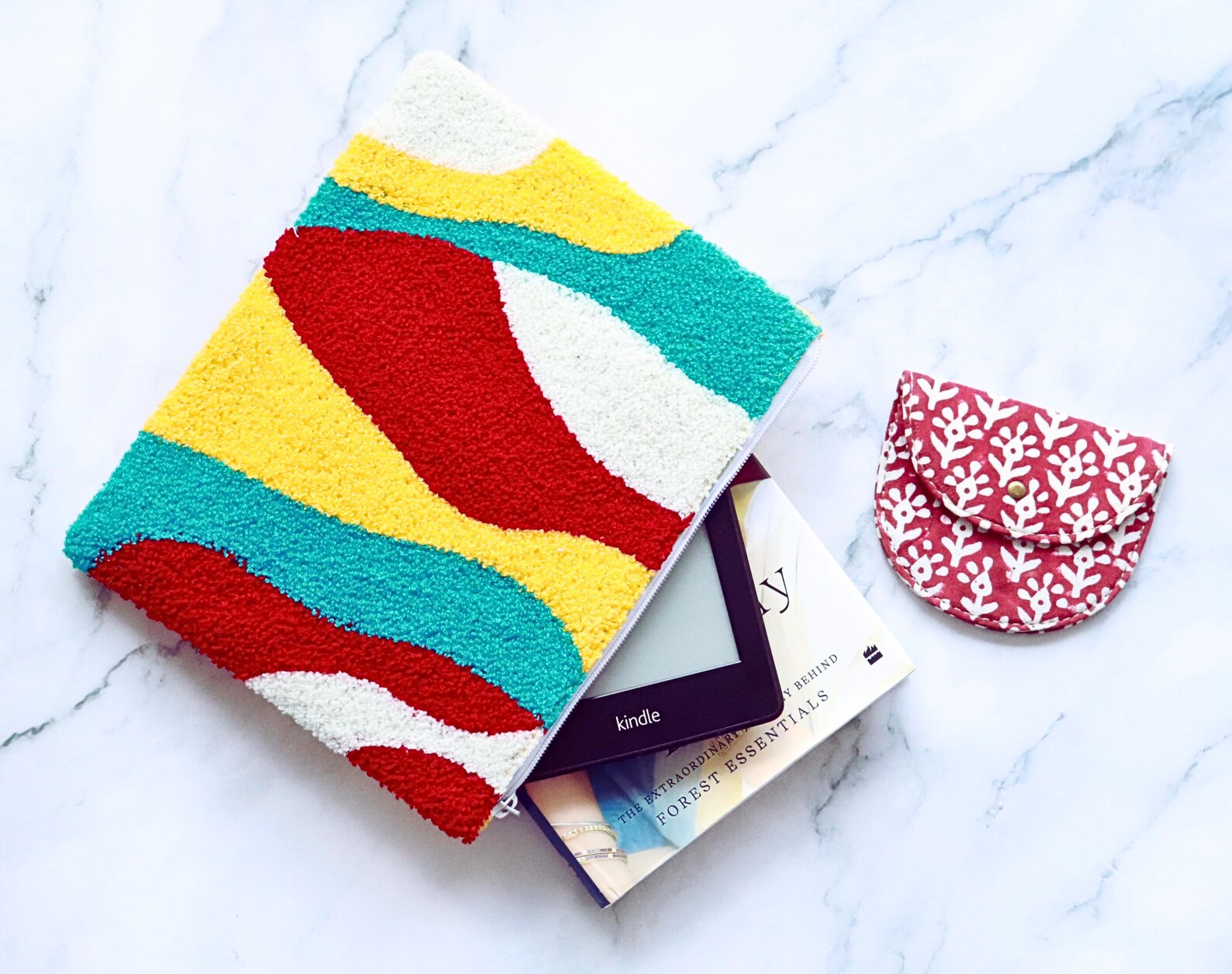 The Boho Punch Needle Laptop Sleeve - Yellow