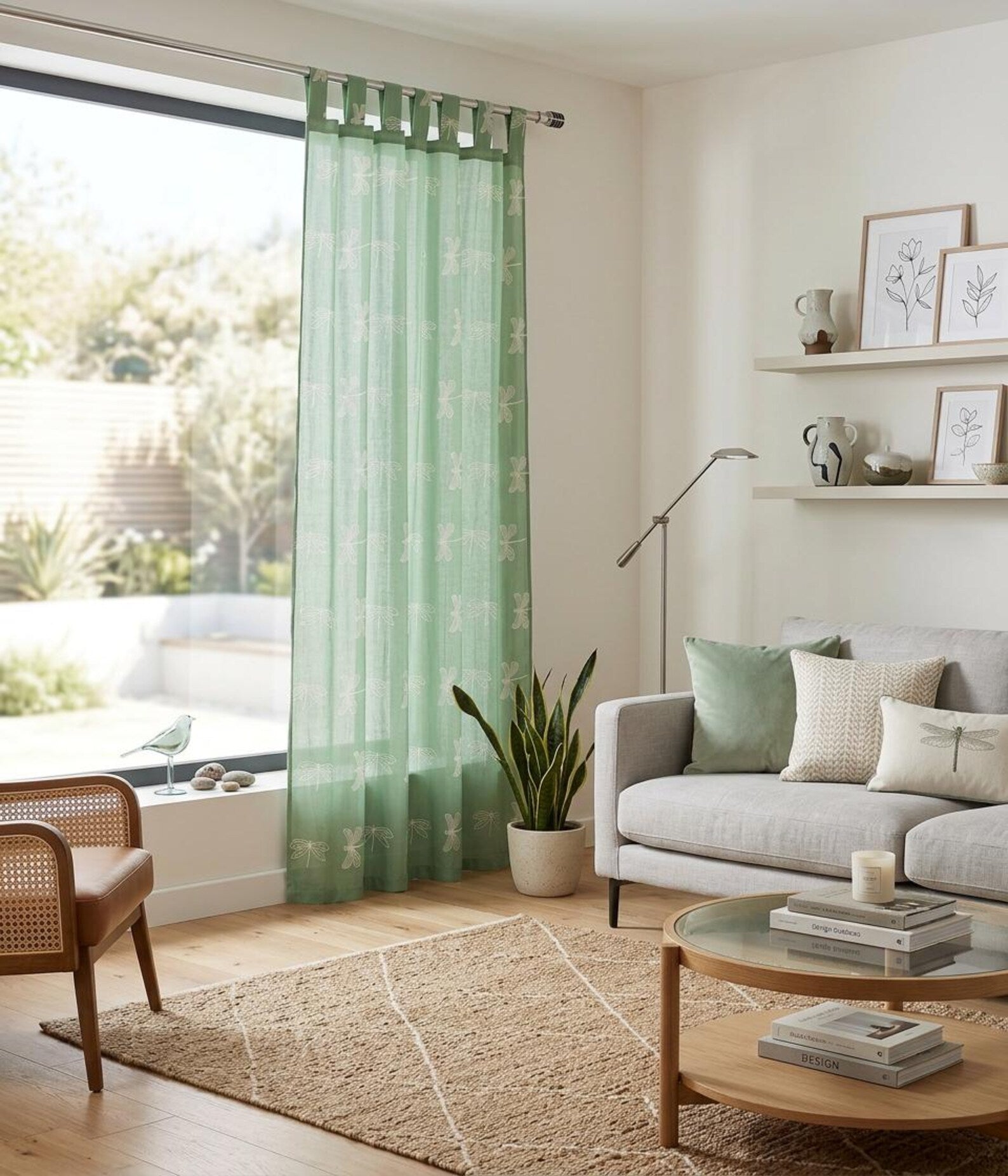 Dragonfly Block Print Curtains