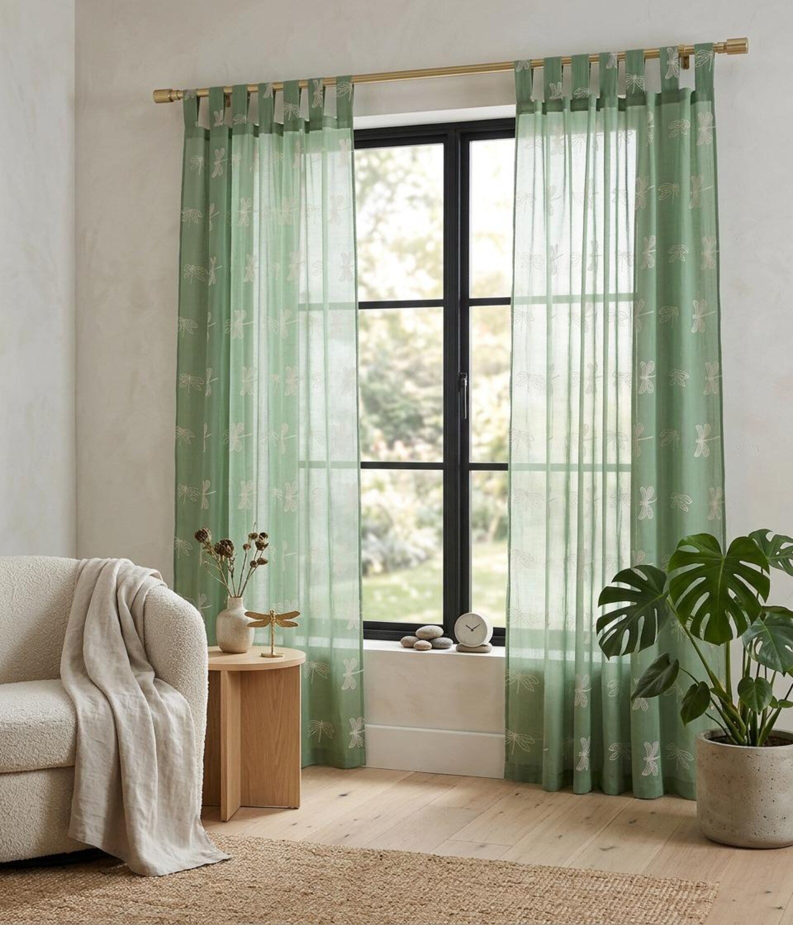 Dragonfly Block Print Curtains