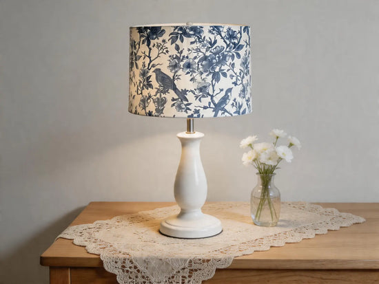 The Bird Floral Toile Drum Lampshade