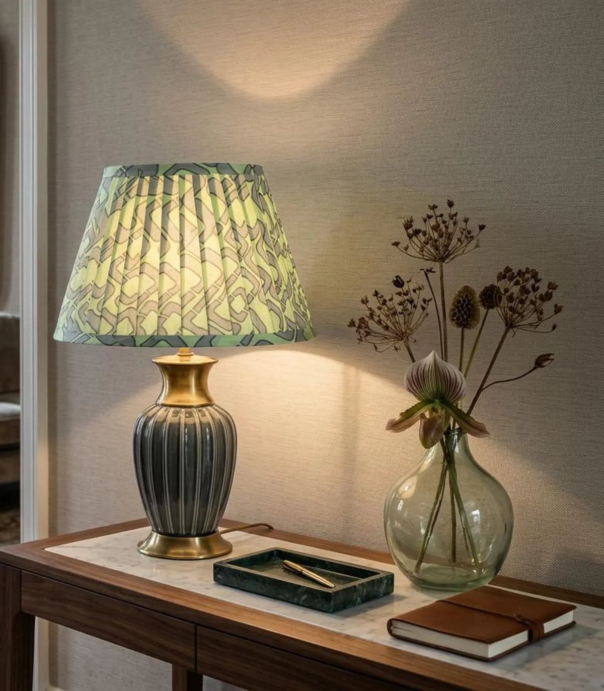 The Verdant English Pleat Lampshade