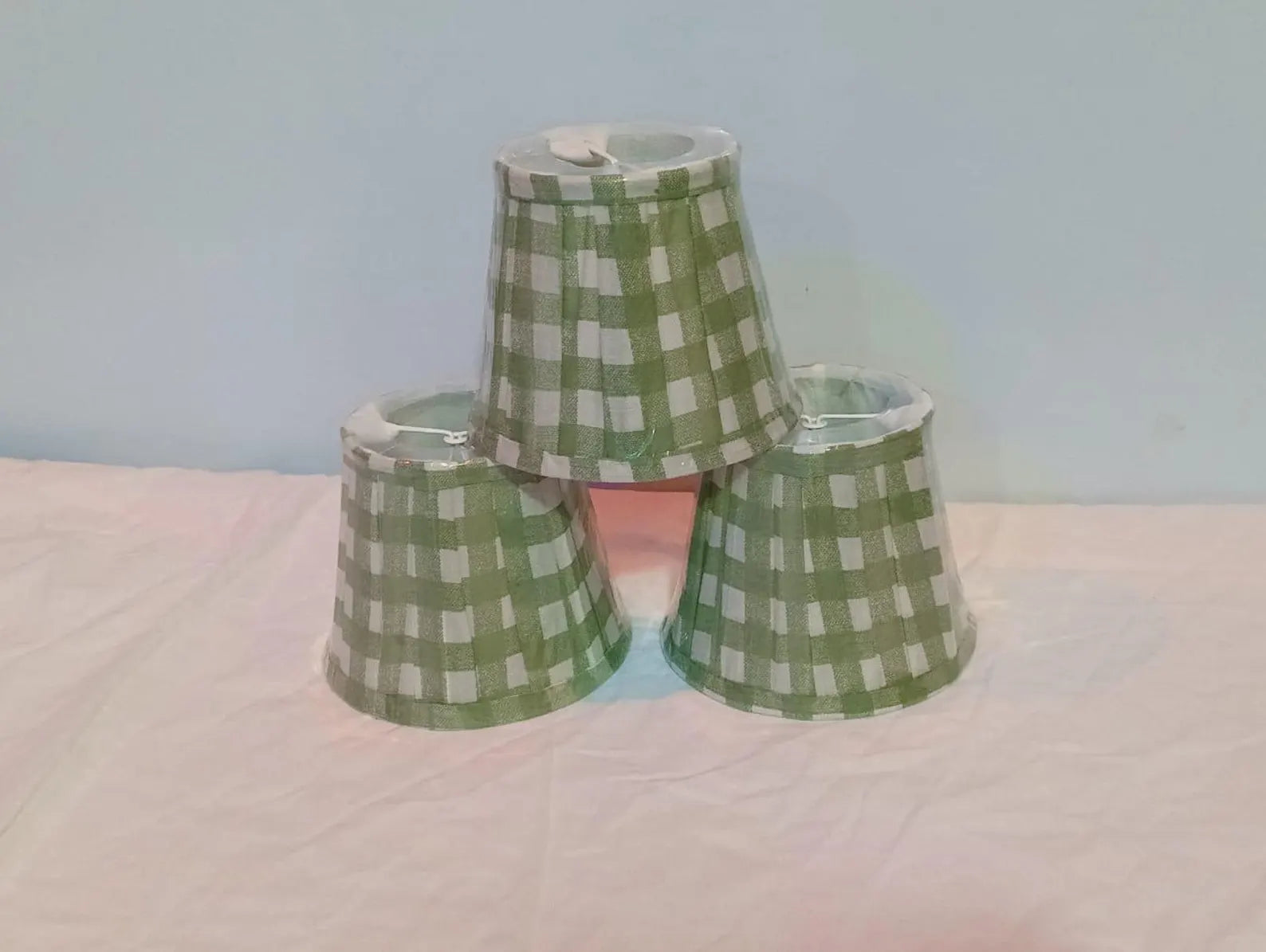 The Gingham Check Clip Pleated Lampshade