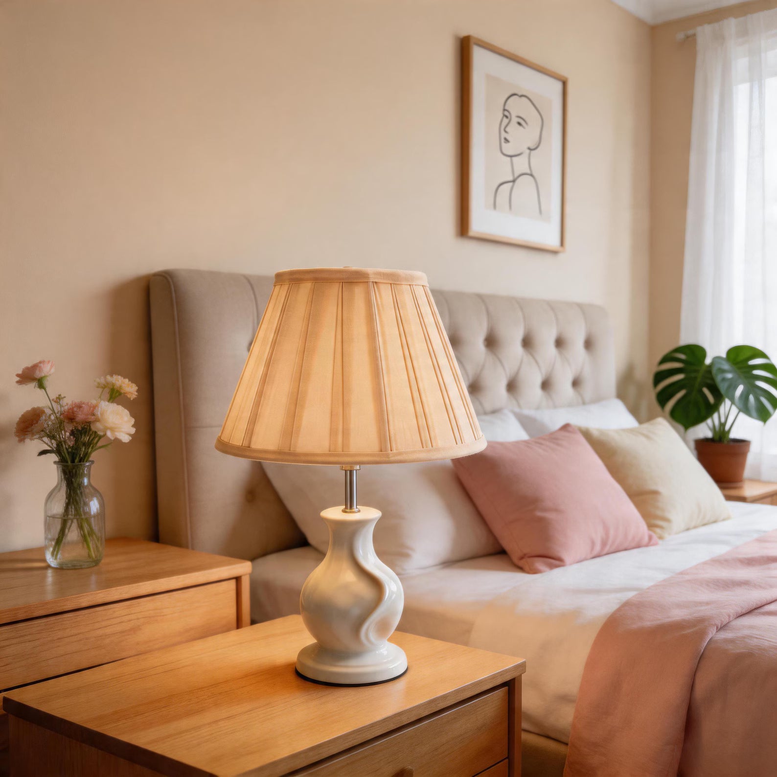 The Sandstone Pleated Lampshade