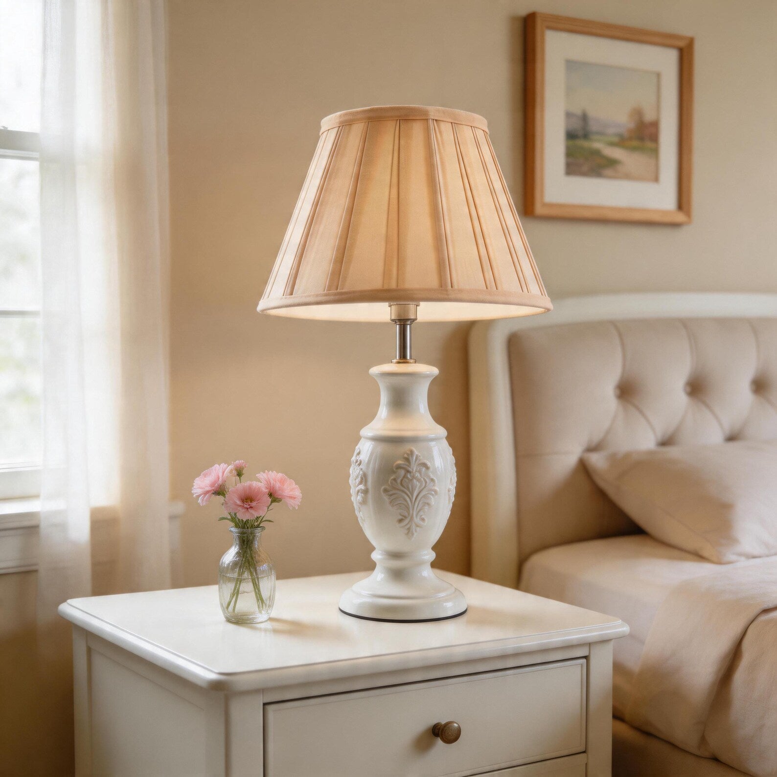The Sandstone Pleated Lampshade