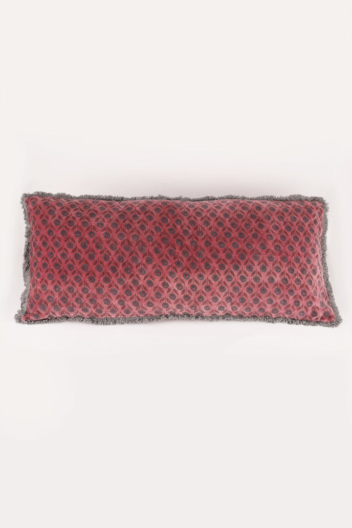 Crimson Lumbar Pillow Cover