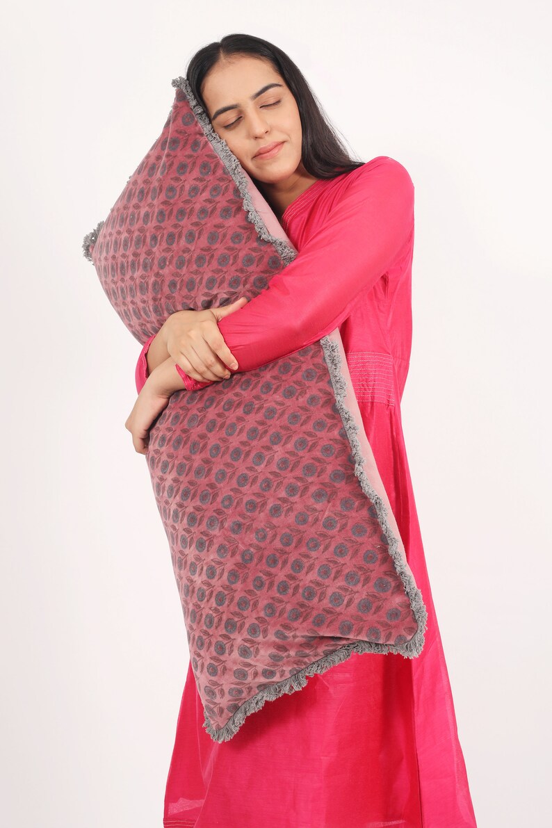 Crimson Lumbar Pillow Cover