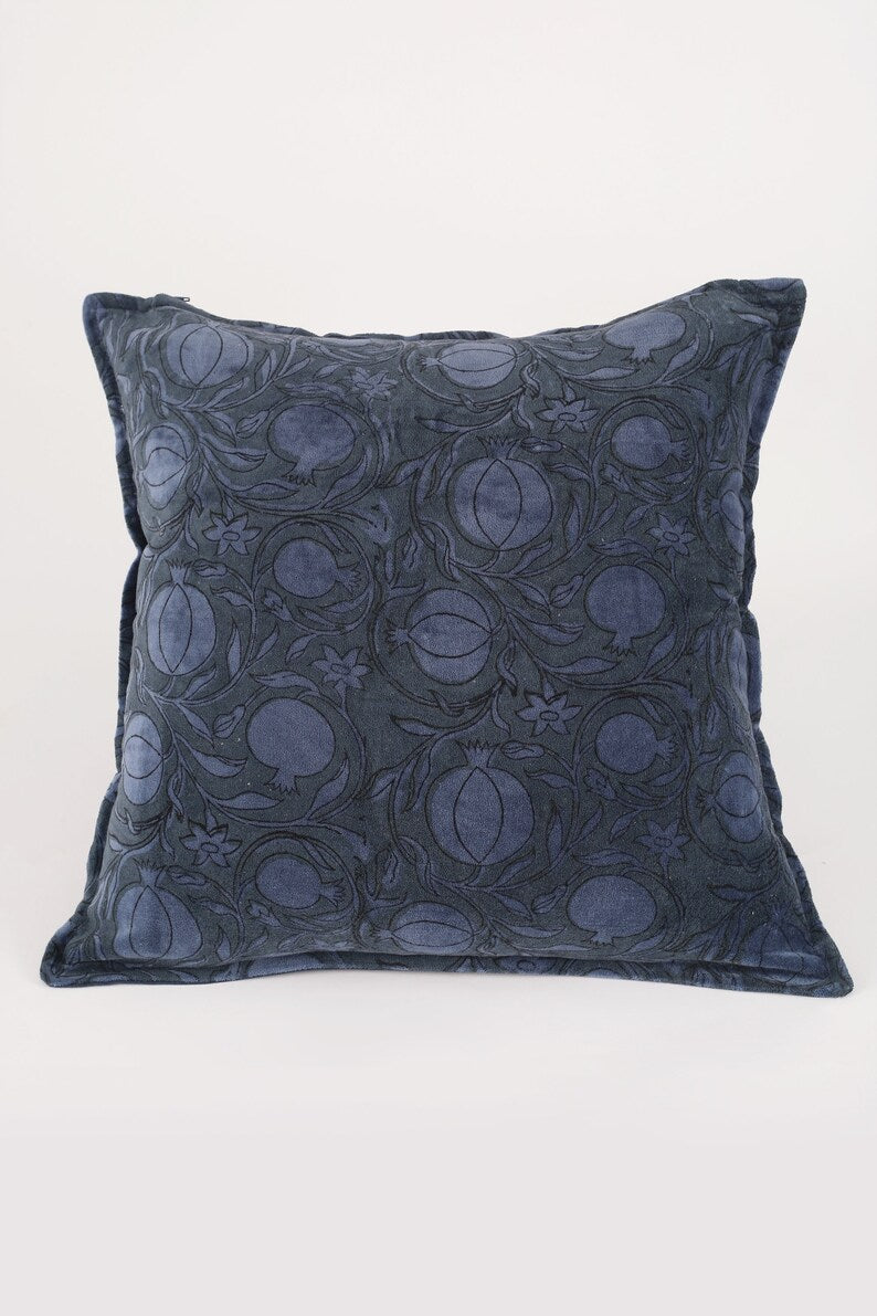Pomegranate Blue Pillow Cover
