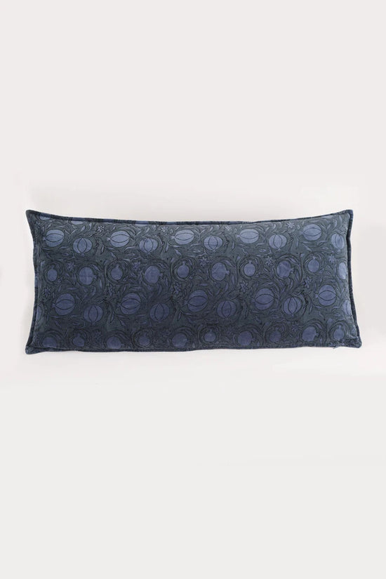 Pomegranate Blue Lumbar Pillow Cover