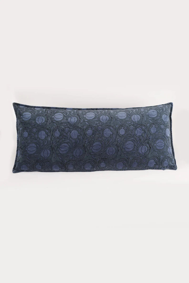 Pomegranate Blue Lumbar Pillow Cover