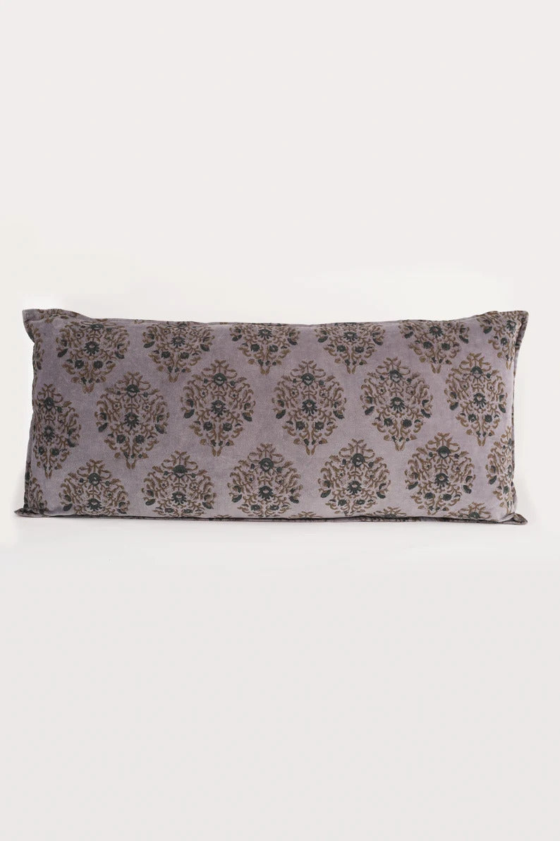 Lavender Grey Lumbar Pillow Cover