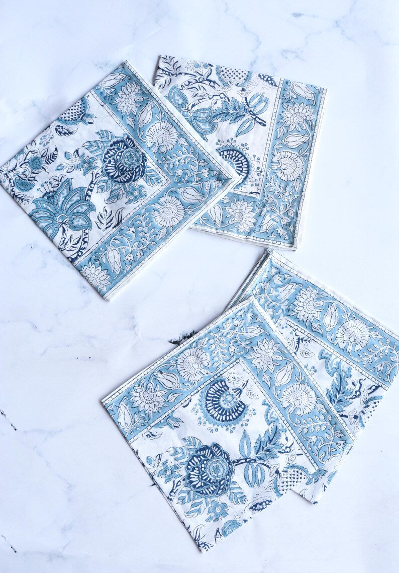 Blue & White Table Napkin  | Set of 6 (Copy)