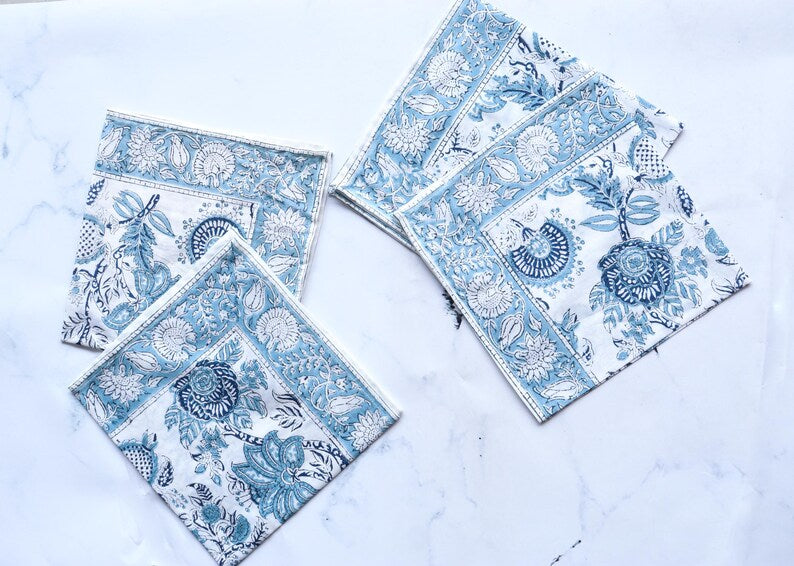 Blue & White Table Napkin  | Set of 6 (Copy)