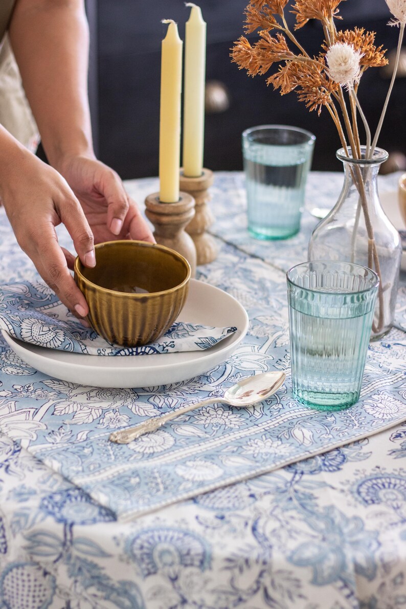 Blue & White Table Napkin  | Set of 6 (Copy)