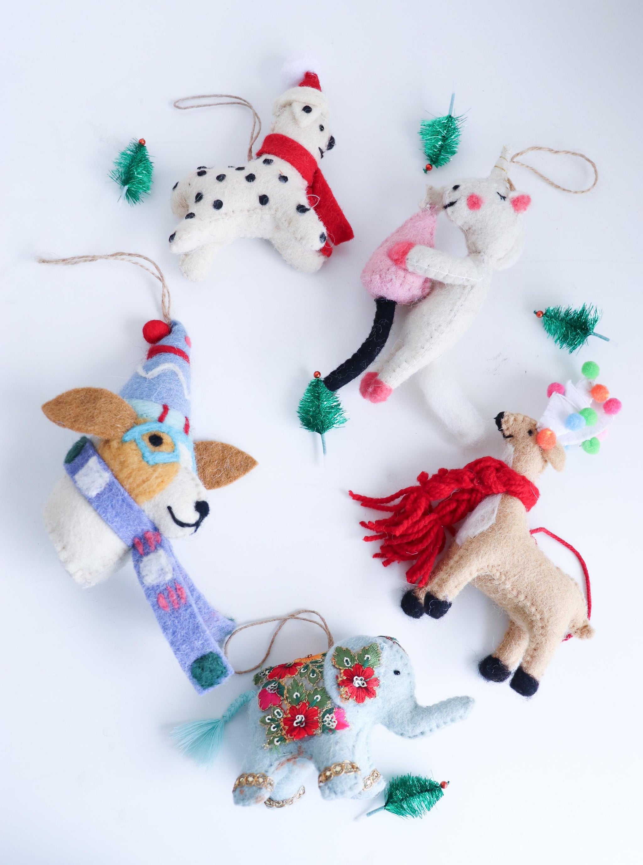 Handmade Felt Reindeer Ornament