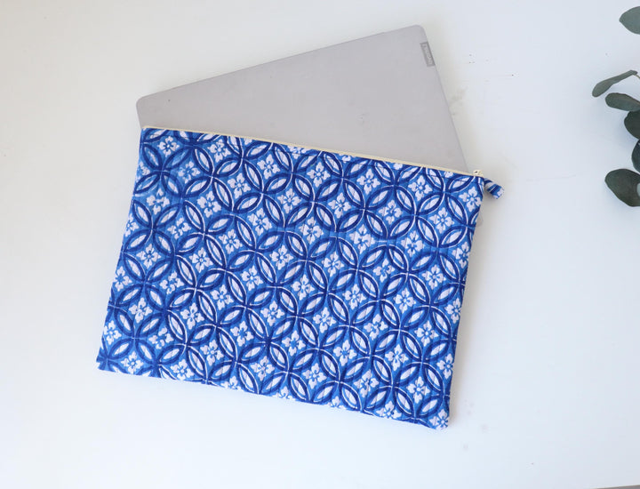 Quilted Cotton Laptop Sleeve (13/15-16 inch) - Floral MacBook Case