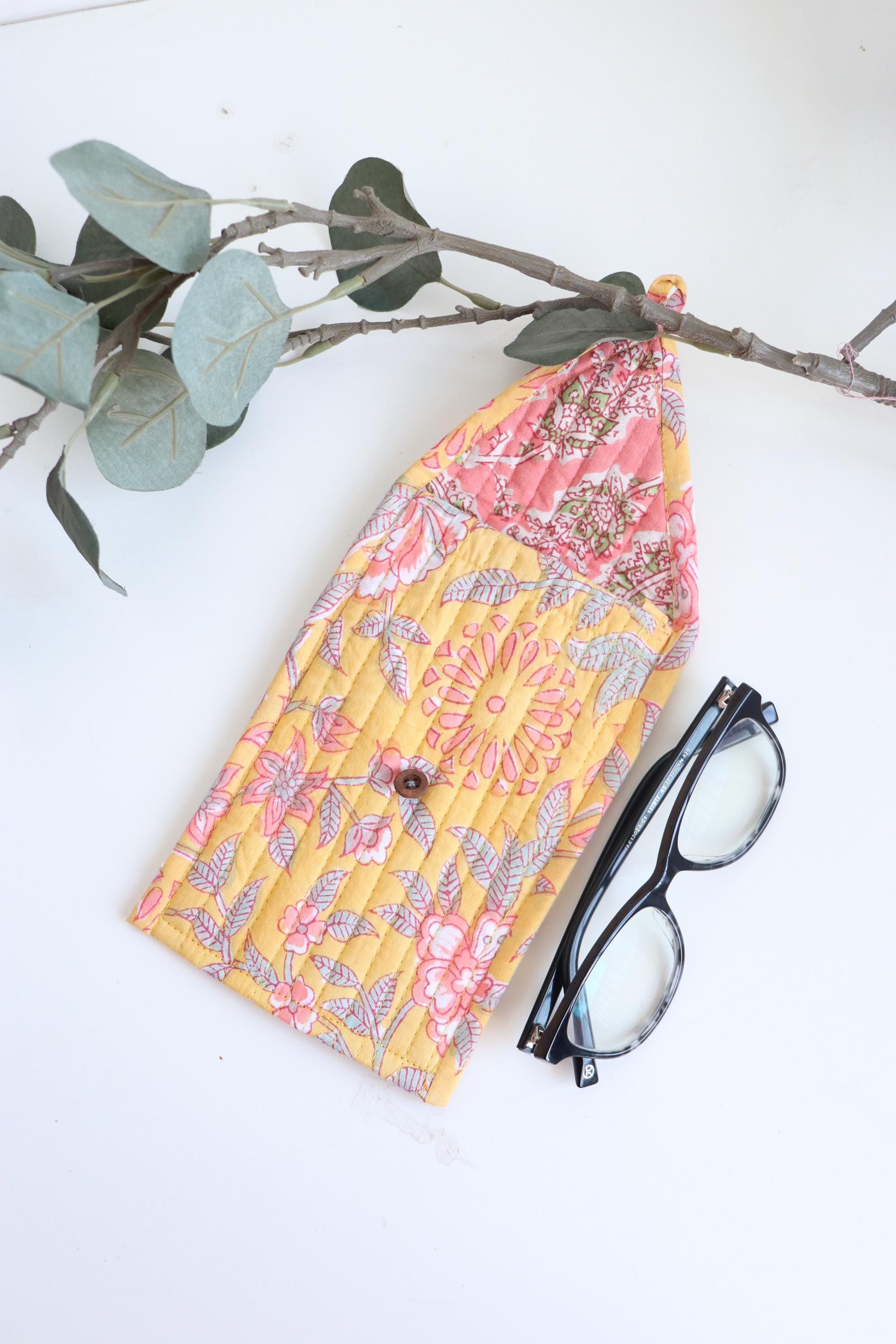 The Quilted Eyewear Case - Yellow