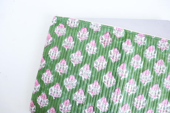 Laptop Sleeve 13 in/15-16 in Cotton light Weight Laptop Sleeve-Quilted MacBook Air Case-MacBook Pro Case-Floral Laptop Sleeve-Tablet Sleeve